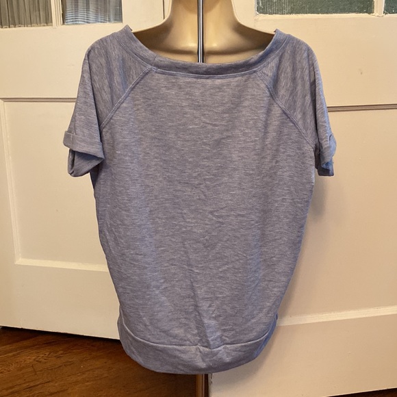 SAVVI MD Light Blue (Denim) Relaxed French Terry Short Sleeve Top - Picture 8 of 13